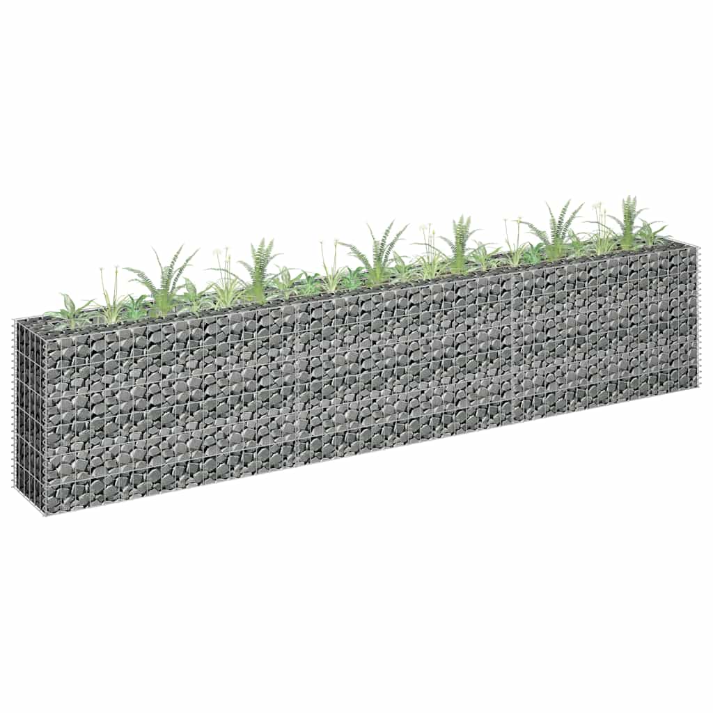 Vidaxl Gabionenplanzer erhöht 270 x 30 x 60 cm verzinkter Stahl