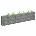 Vidaxl Gabionenplanzer erhöht 270 x 30 x 60 cm verzinkter Stahl