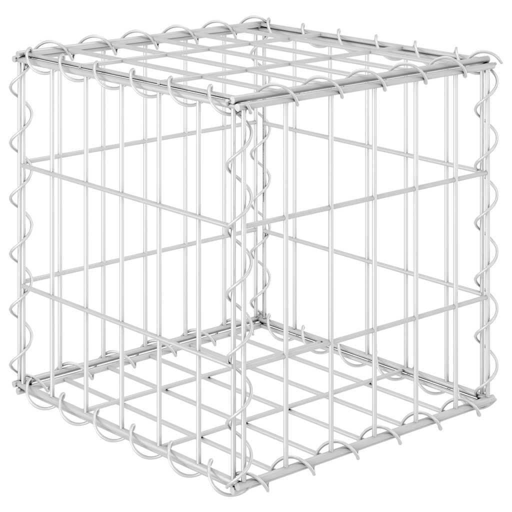VidaXL Gabionen-Pflanzgefäß, Hochwürfel, 30x30x30 cm, Stahldraht