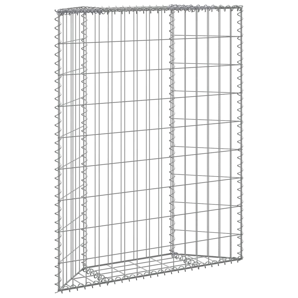 VidaXL Gabionen-Planungsböcke Trapez 80x20x100 cm verzinkter Stahl