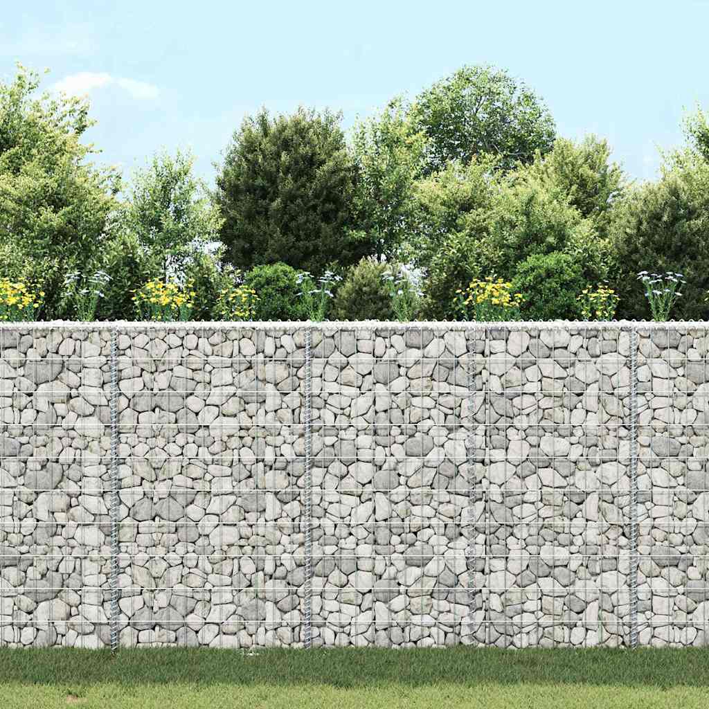 VidaXL Gabionen-Planungsböcke Trapez 100x20x100 cm verzinkter Stahl