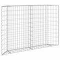 Vidaxl gabion plantenbak trapezium 150x20x100 cm gegalvaniseerd staal