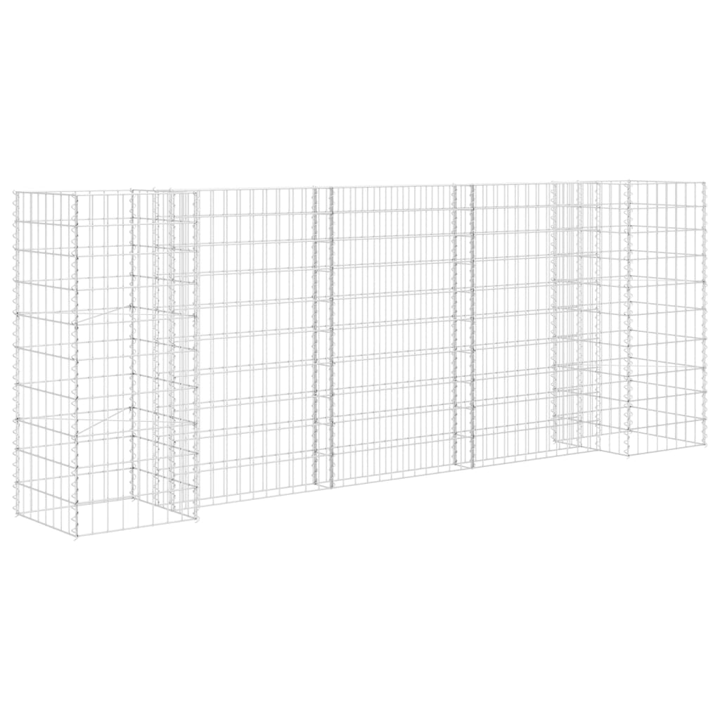 VidaXL Gabione Planungsbox H-förmig 260x40x100 cm Stahldraht