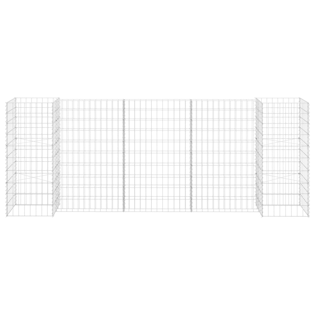 VidaXL Gabione Planungsbox H-förmig 260x40x100 cm Stahldraht