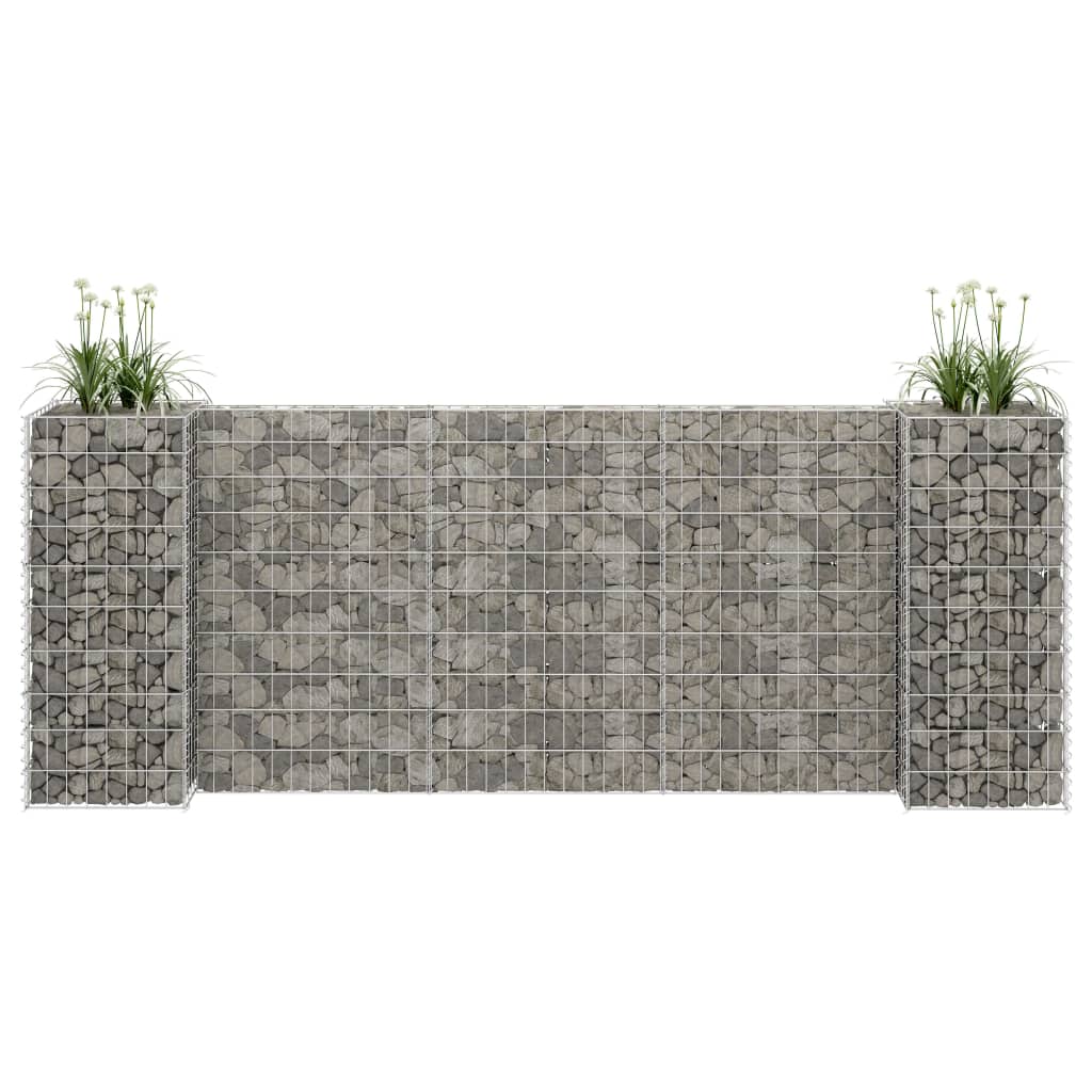 VidaXL Gabione Planungsbox H-förmig 260x40x100 cm Stahldraht