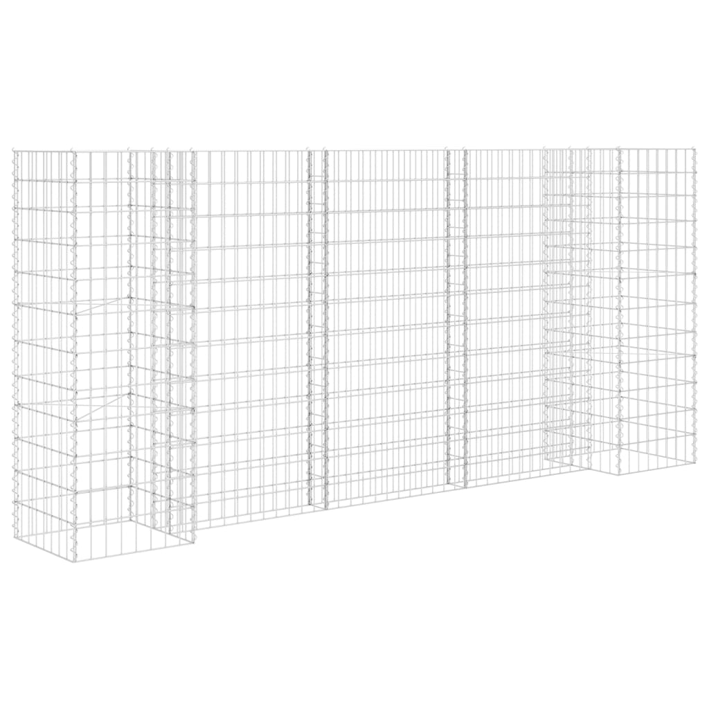 Vidaxx Gabionen-Pflanzer H-Form 260x40x120 cm Stahldraht