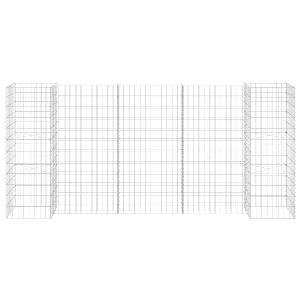 Vidaxx Gabionen-Pflanzer H-Form 260x40x120 cm Stahldraht