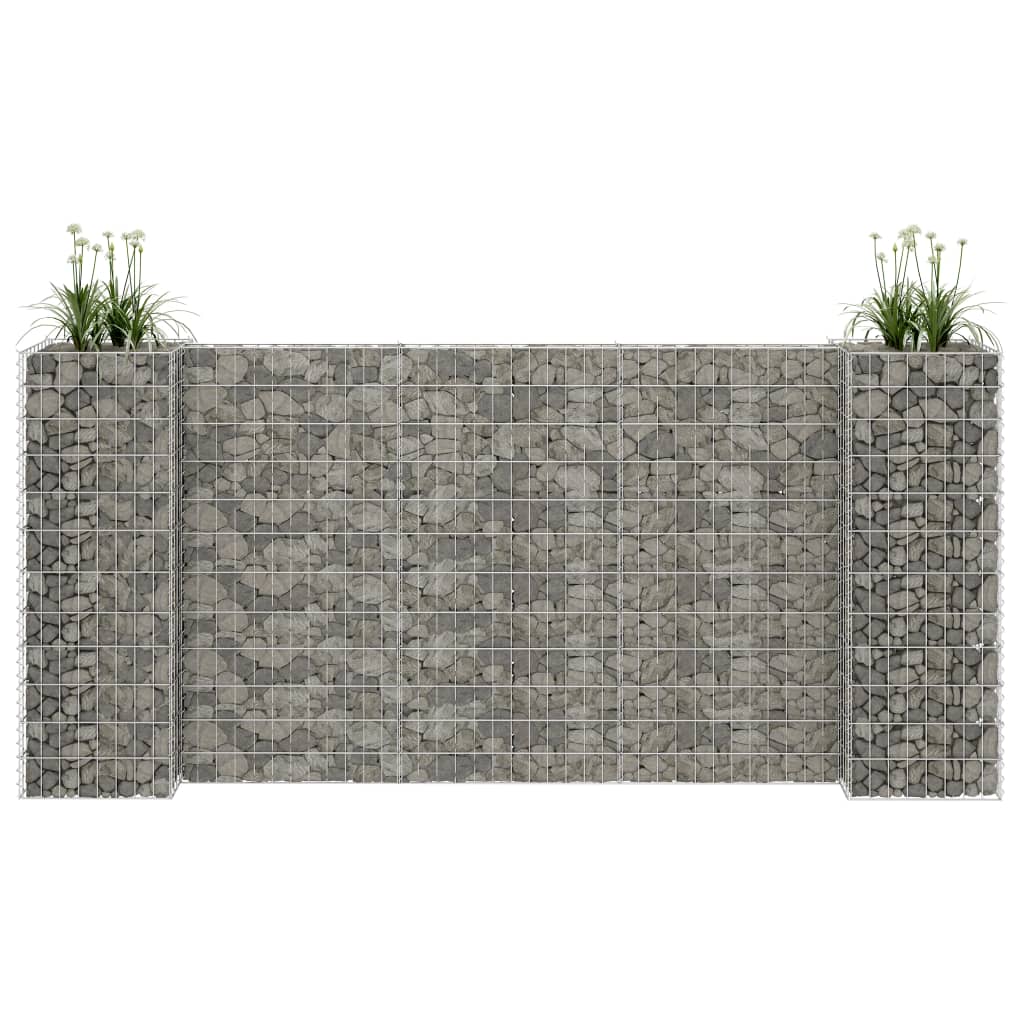 Vidaxx Gabionen-Pflanzer H-Form 260x40x120 cm Stahldraht