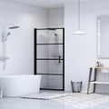 VIDAXL -Duster 81x195 cm gehärtetes schwarzes Glas