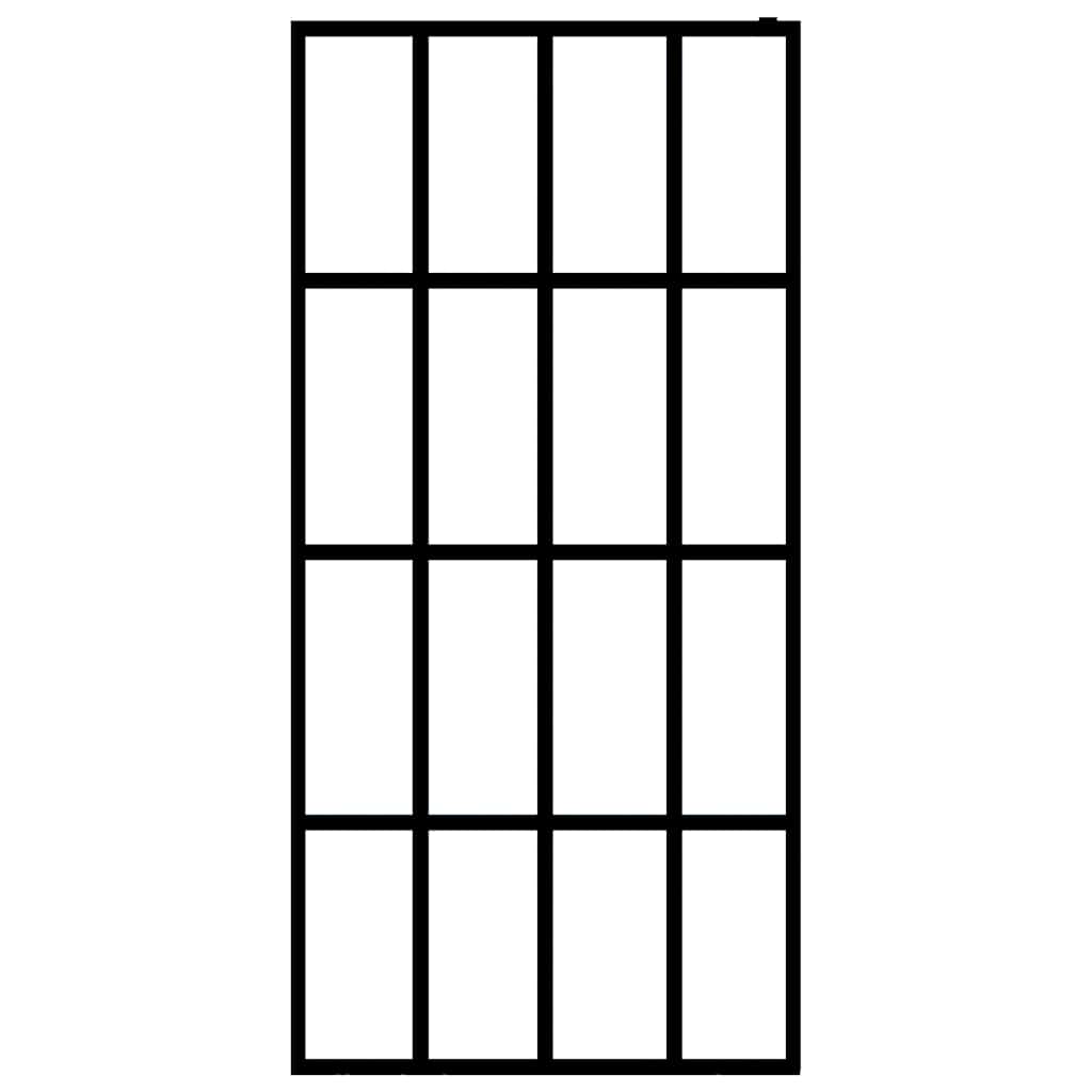 Vidaxl inloopdouchewand 90x195 cm transparant gehard glas