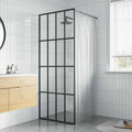 VidaXL Walk-in Duschwand 90x195 cm transparentes Temperaturglas
