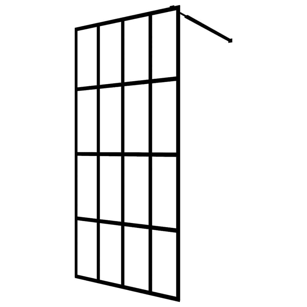 VidaXL Walk-in Duschwand 100x195 cm transparentes Temperaturglas