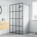 VidaXL Walk-in Duschwand 100x195 cm transparentes Temperaturglas