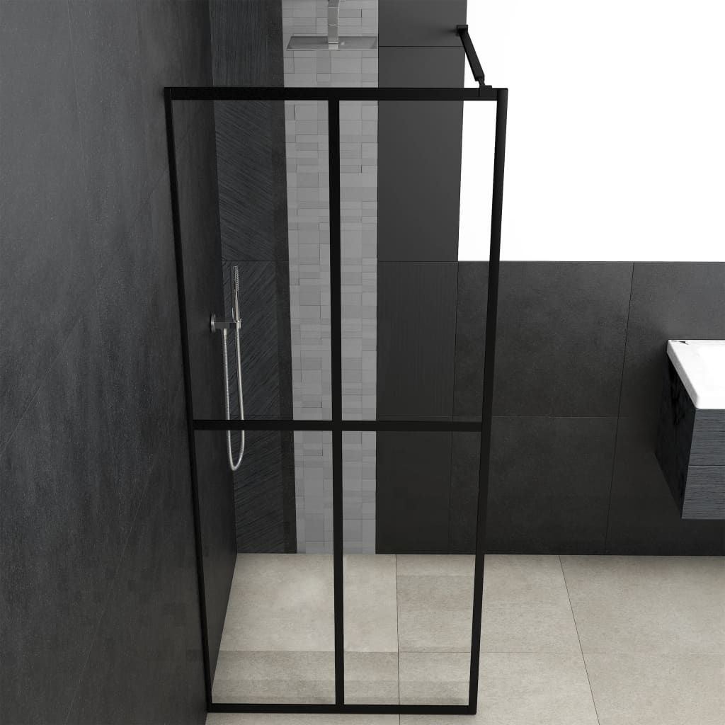 VidaXL Walk-in Duschwand 90x195 cm transparentes Temperaturglas