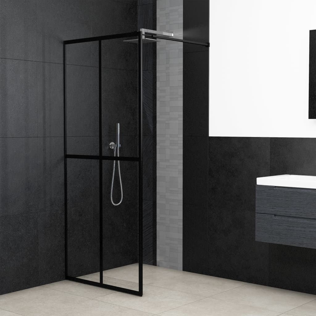 VidaXL Walk-in Duschwand 90x195 cm transparentes Temperaturglas