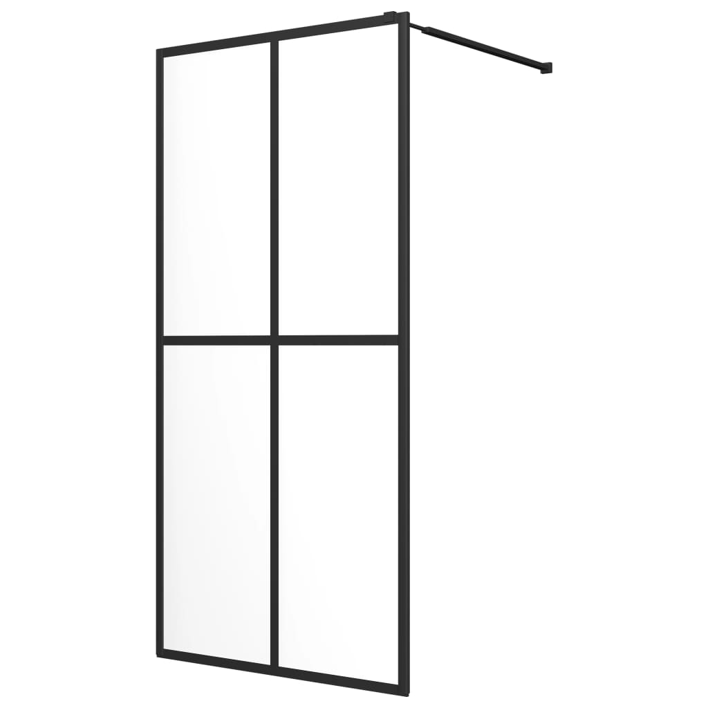 VidaXL Walk-in Duschwand 100x195 cm transparentes Temperaturglas