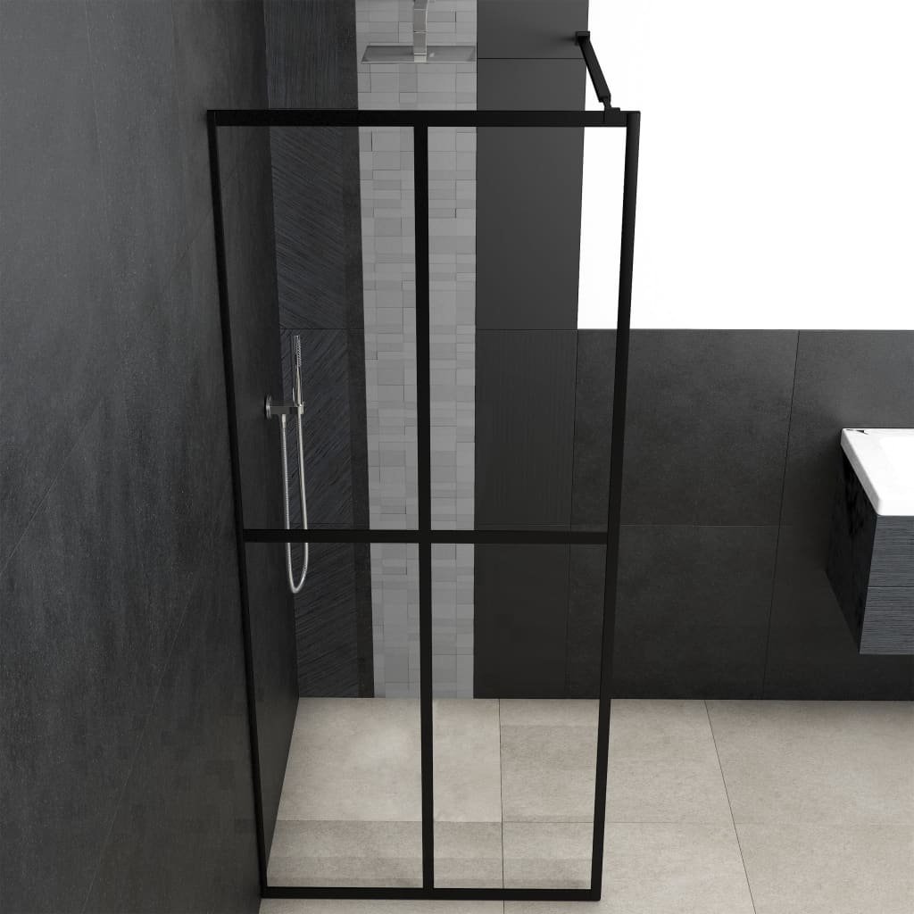 VidaXL Walk-in Duschwand 100x195 cm transparentes Temperaturglas