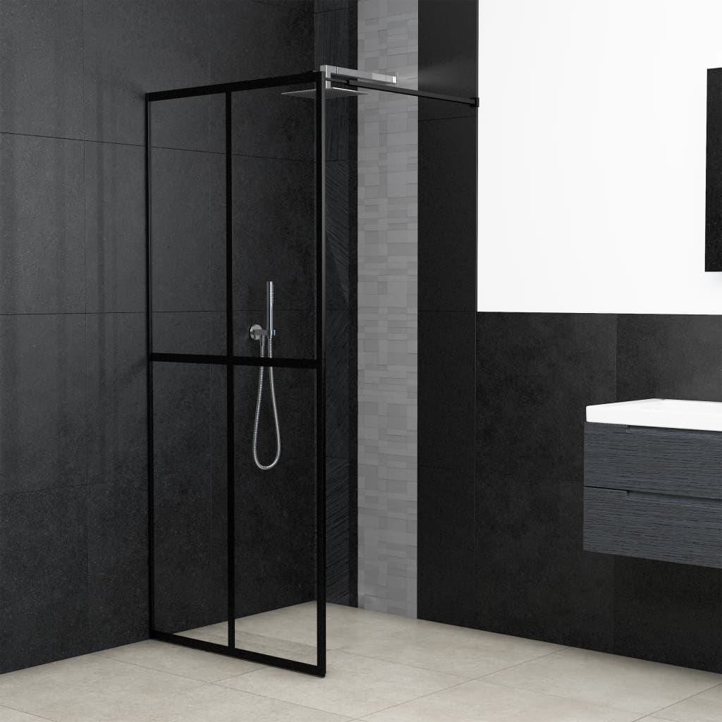 VidaXL Walk-in Duschwand 100x195 cm transparentes Temperaturglas