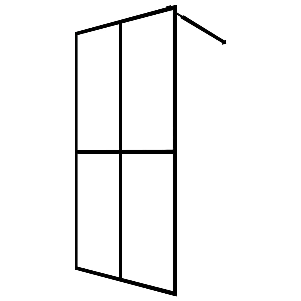 VidaXL Walk-in Duschwand 118x190 cm Mattiertes Glas