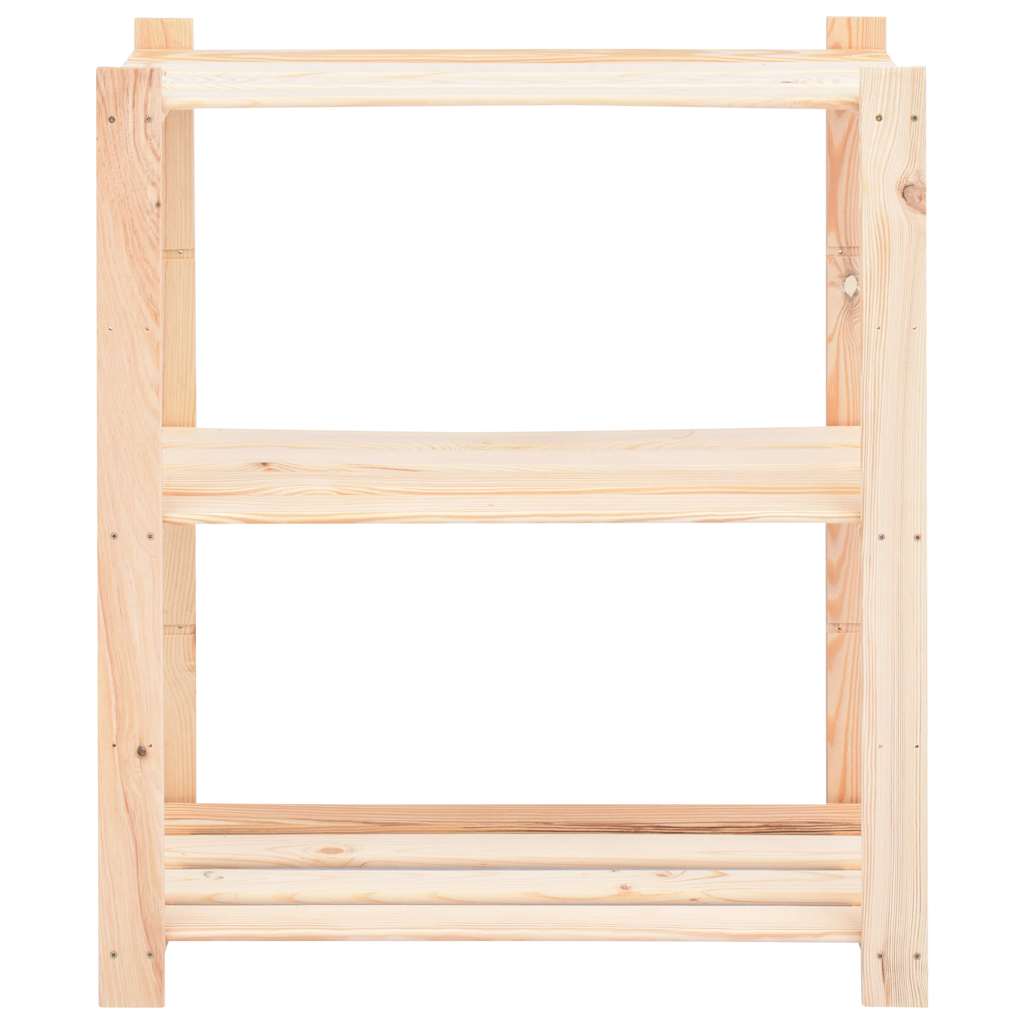 VIDAXL LAGER RAK 3-LAGIG 80X38X90 CM Festkiefer Holz 150 kg