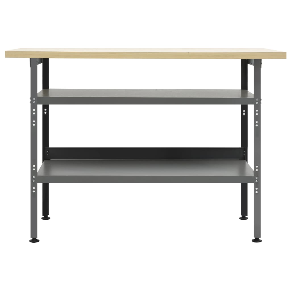 VidaXL Werkbank 120x60x85 cm Stahlgrau