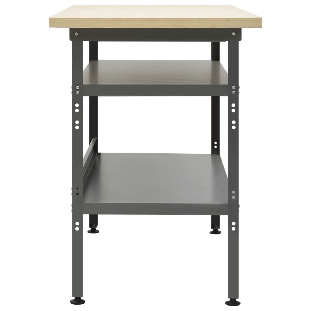 VidaXL Werkbank 120x60x85 cm Stahlgrau