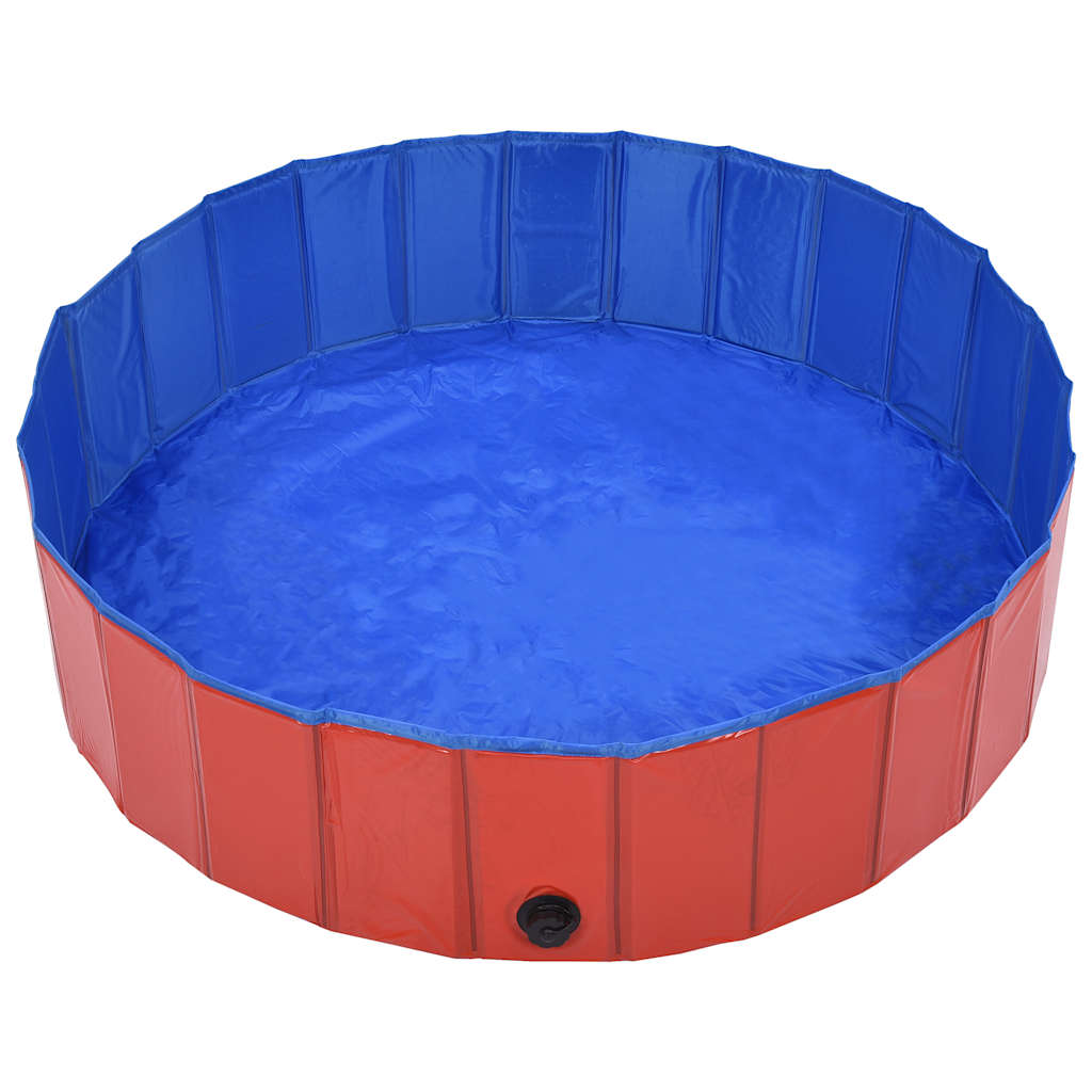 VidaXL Faltbarer Hundepool 120x30 cm PVC Rot