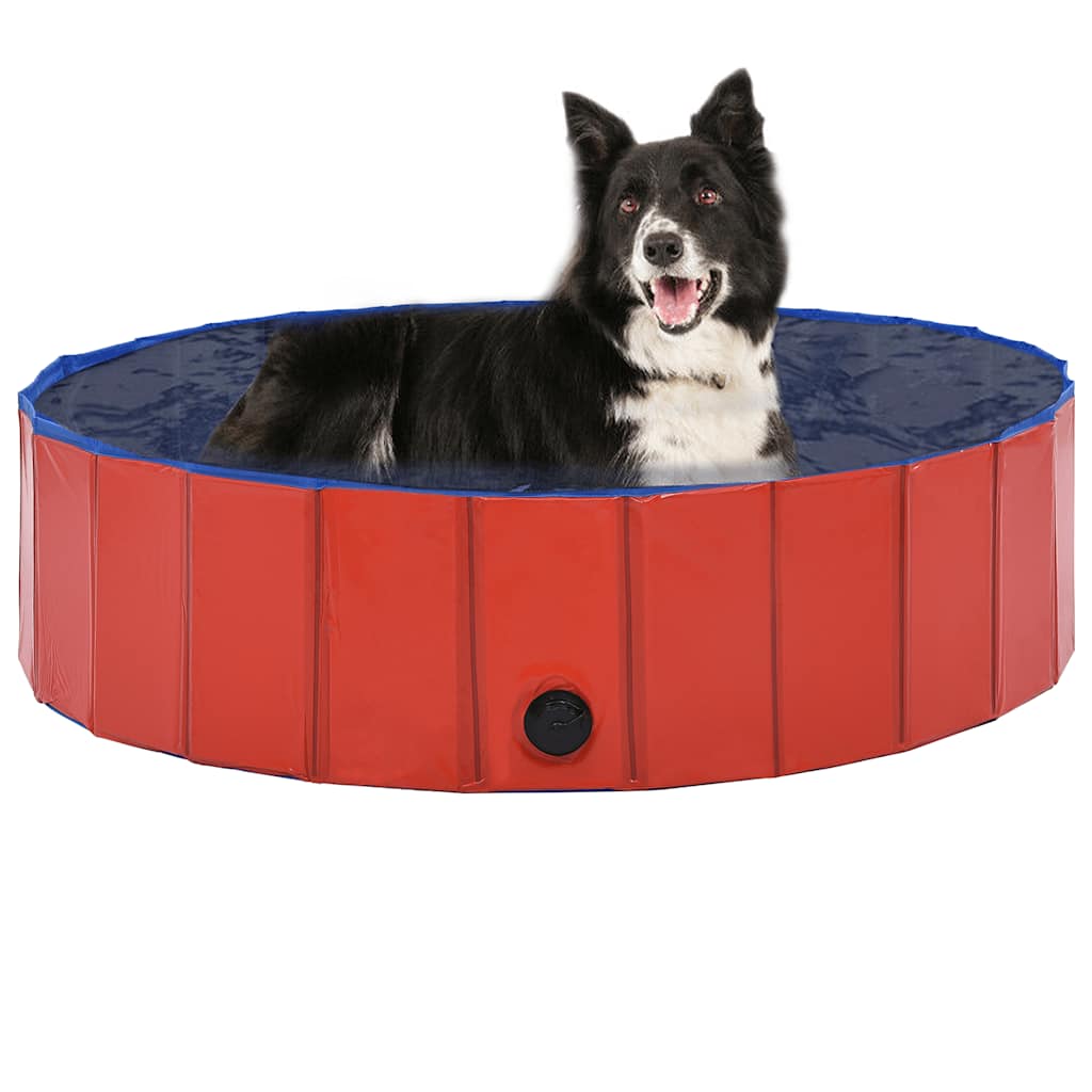 VidaXL Faltbarer Hundepool 120x30 cm PVC Rot
