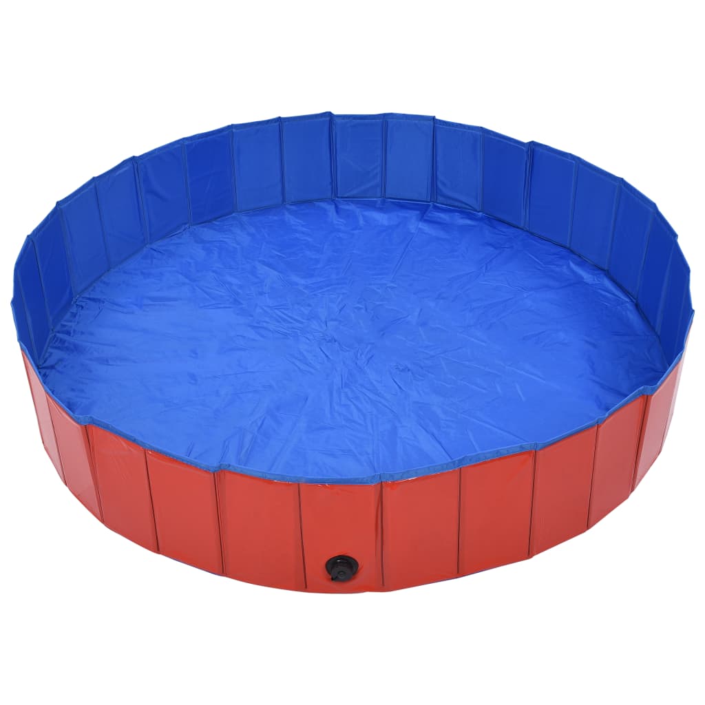 VidaXL Faltbarer Hundepool 160x30 cm PVC Rot