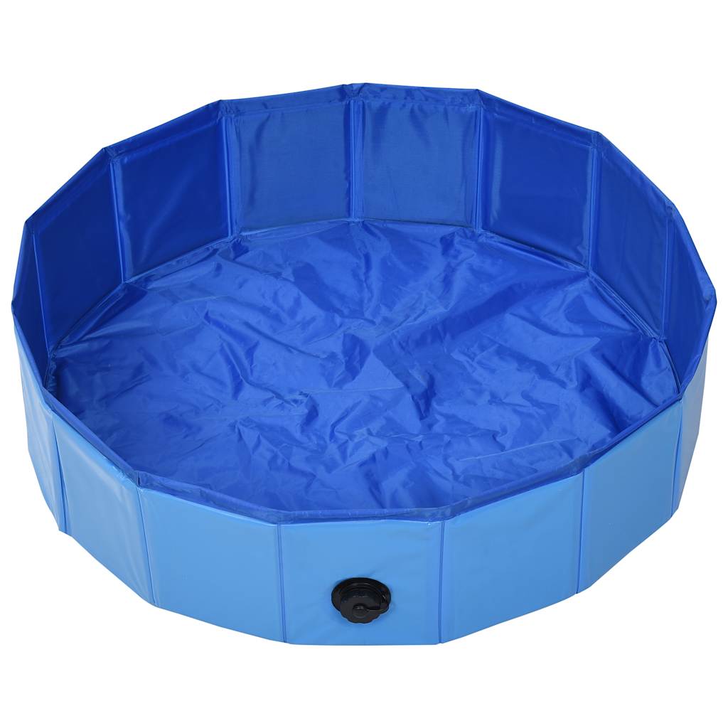 VidaXL Faltbarer Hundepool 80x20 cm PVC Blau