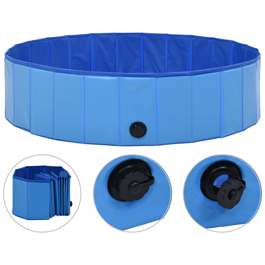 VidaXL Faltbarer Hundepool 120x30 cm PVC Blau