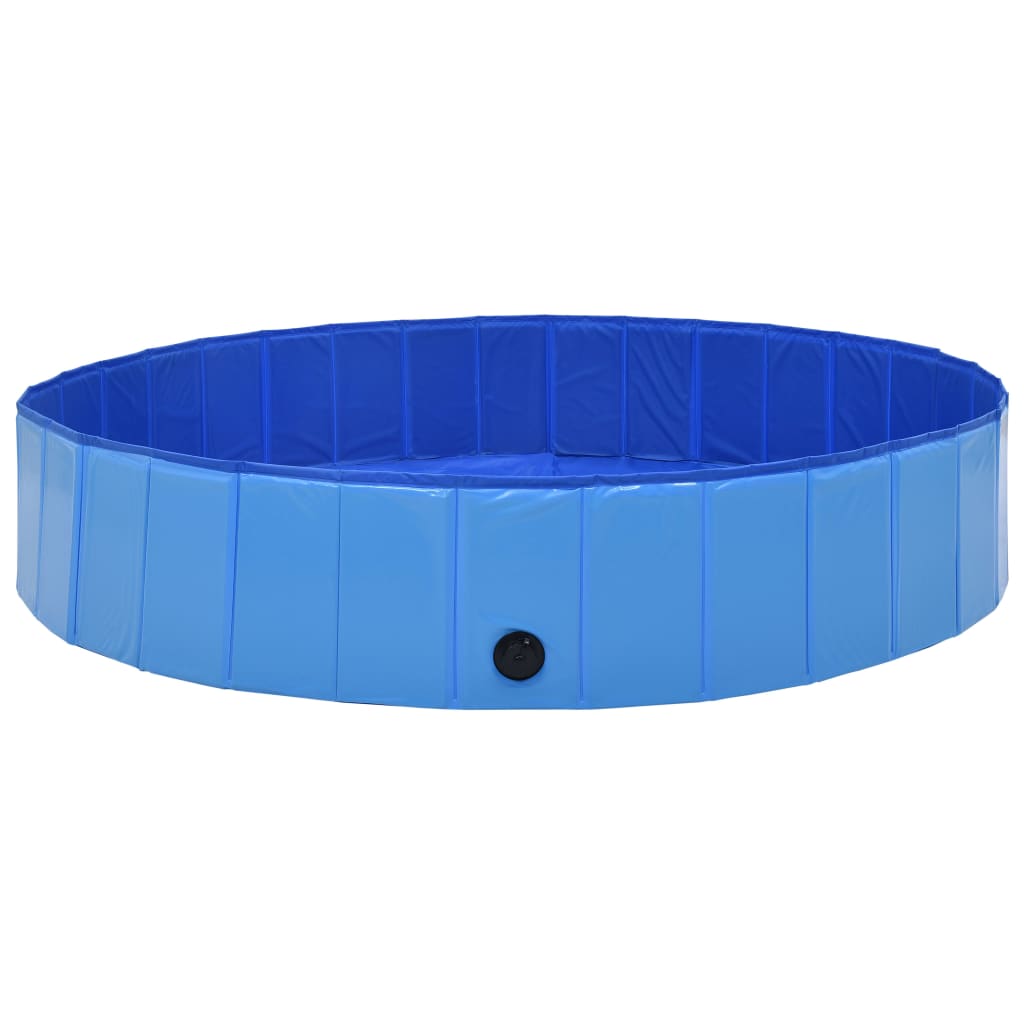 Vidaxl Hundeschwimmbad zumammenklappbar 160 x 30 cm PVC Blau