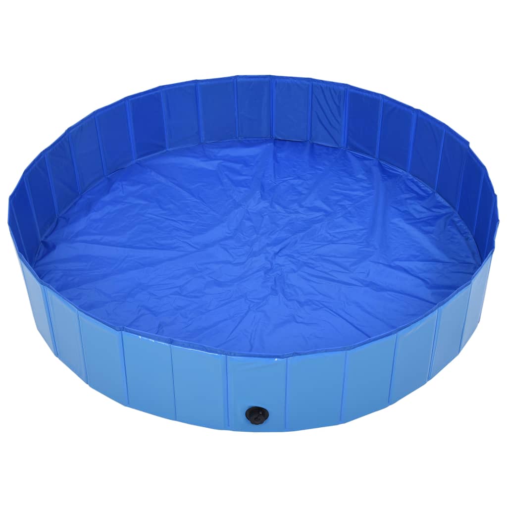 Vidaxl Hundeschwimmbad zumammenklappbar 160 x 30 cm PVC Blau