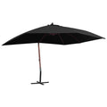 VidaXL Sonnenschirm mit Holzstange 400x300 cm schwarz