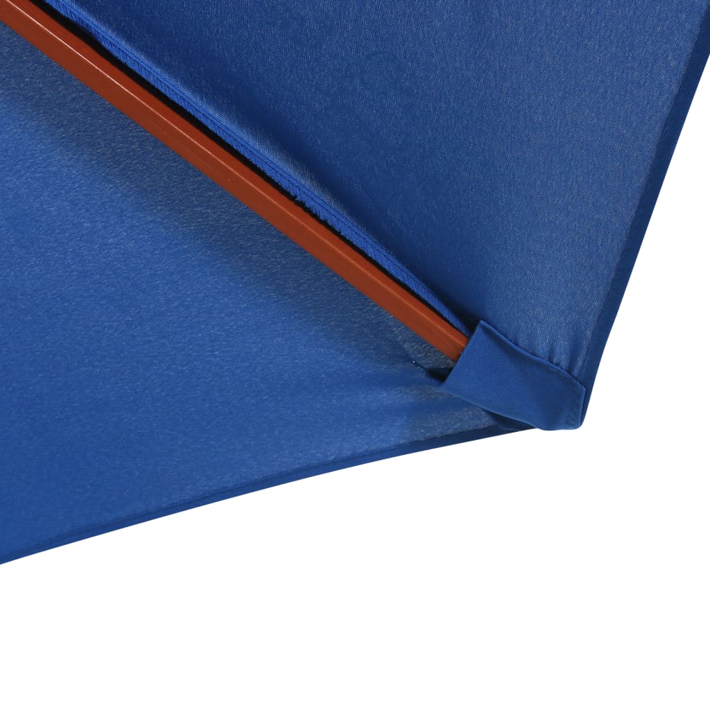 VidaXL - Sonnenschirm mit Holzstangen 300x258 cm Blau