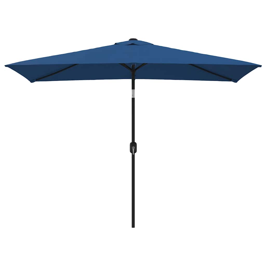 Vidaxl parasol met metalen paal 300x200 cm azuurblauw