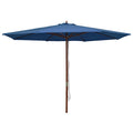Vidaxl - Sonnenschirm mit Holzstange 350 cm blau