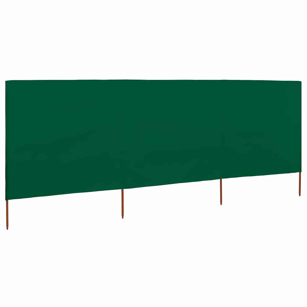 VidaXL Windschutzscheibe, 3-teilig, 400 x 80 cm, Stoff, Grün