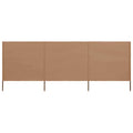 Vidaxl windscherm 3-panelen 400x80 cm stof taupe