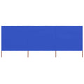 Vidaxl windscherm 3-panelen 400x80 cm stof azuurblauw