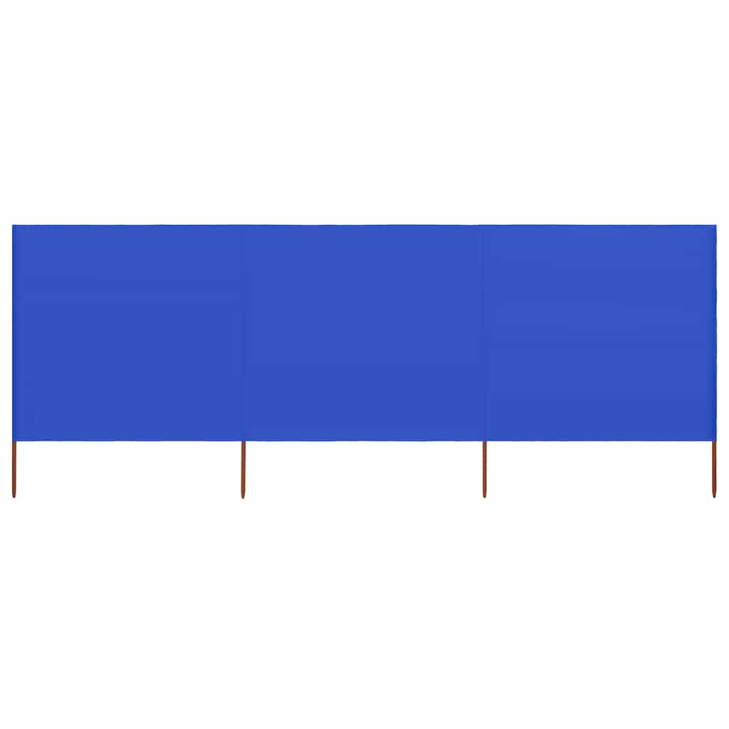 Vidaxl windscherm 3-panelen 400x120 cm stof azuurblauw