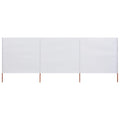 Vidaxl windscherm 3-panelen 400x160 cm stof zandwit