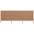 VidaXL Windschutzscheibe, 3-teilig, 400 x 160 cm, Stoff, Taupe