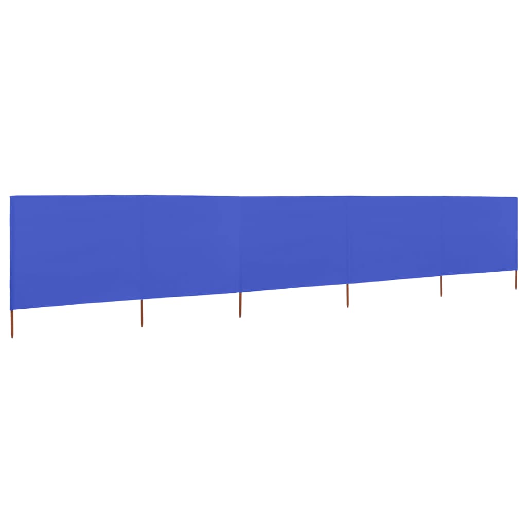 VidaXL Windschutzscheibe, 5-teilig, 600 x 80 cm, Stoff, Azurblau