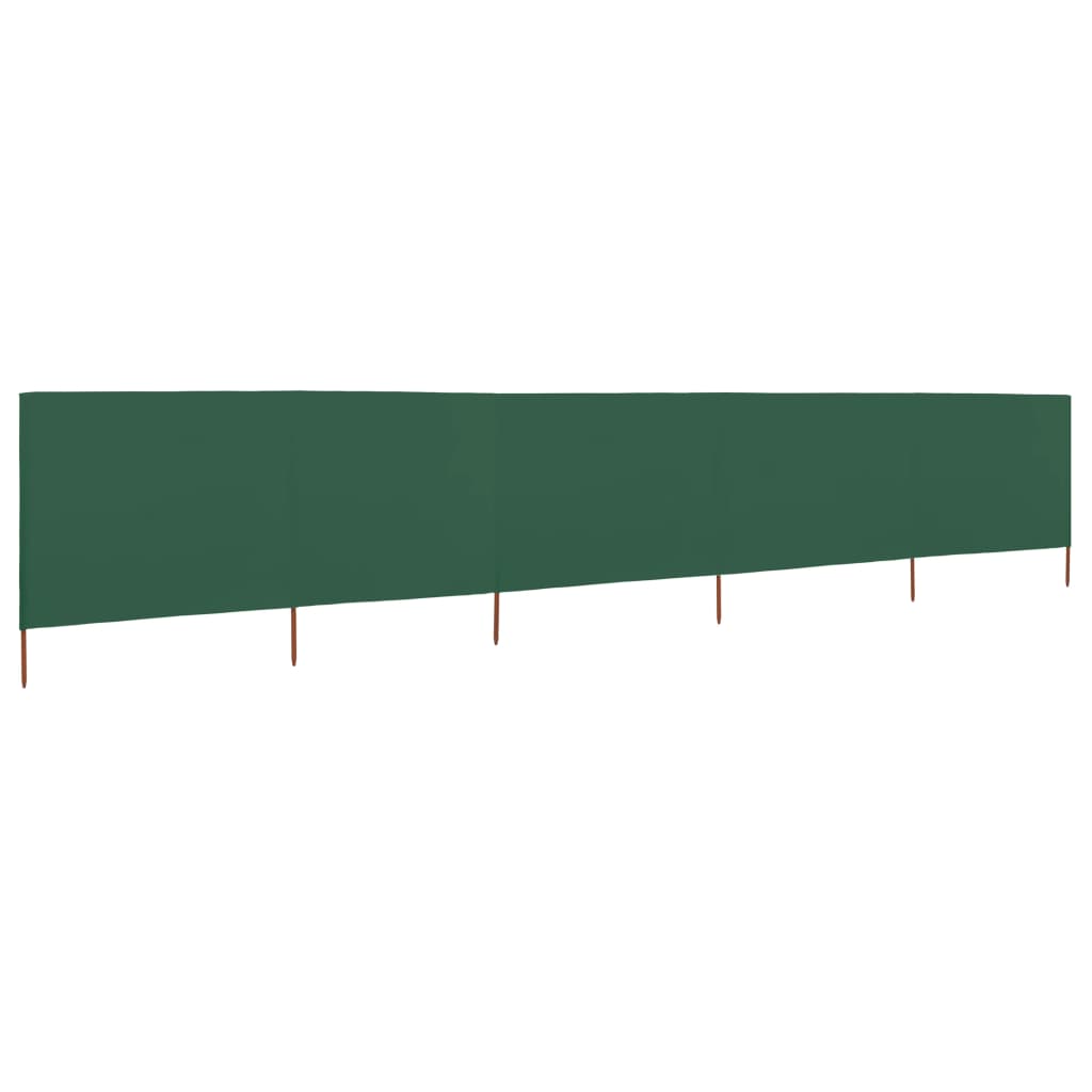 Vidaxl windscherm 5-panelen 600x120 cm stof groen