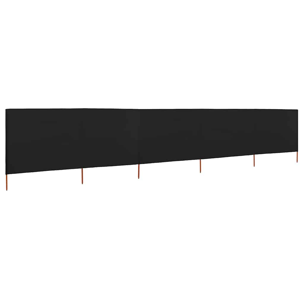 Vidaxl windscherm 5-panelen 600x120 cm stof zwart