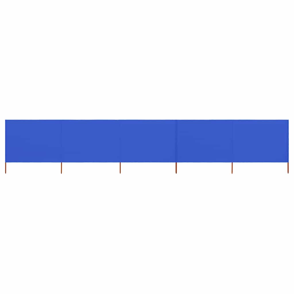 VidaXL Windschutzscheibe, 5-teilig, 600 x 120 cm, Stoff, Azurblau