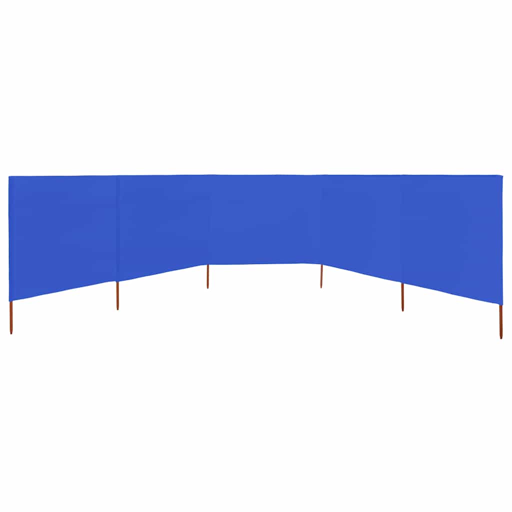 VidaXL Windschutzscheibe, 5-teilig, 600 x 120 cm, Stoff, Azurblau
