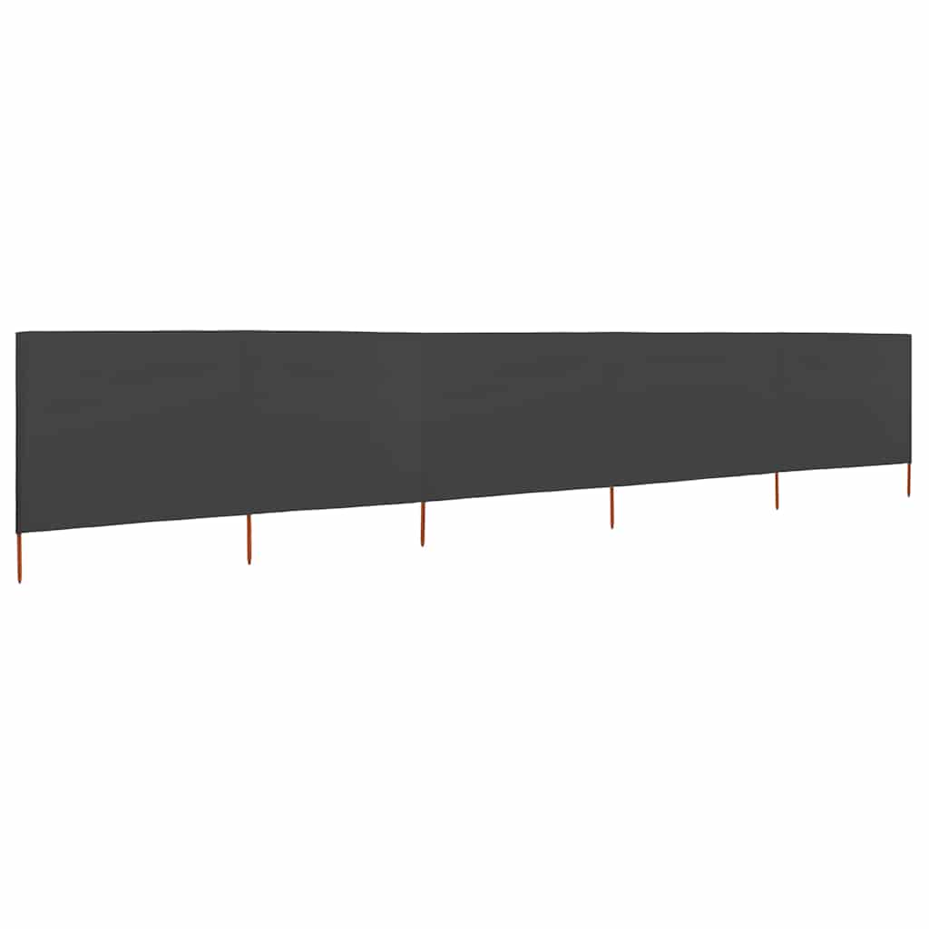 VidaXL Windschutzscheibe, 5-teilig, 600 x 160 cm, Stoff, Anthrazit