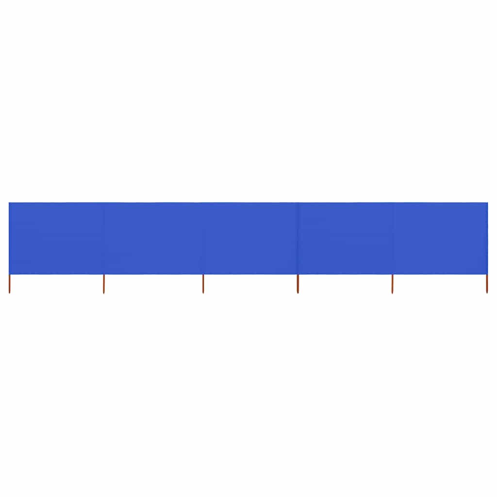 Vidaxl windscherm 5-panelen 600x160 cm stof azuurblauw